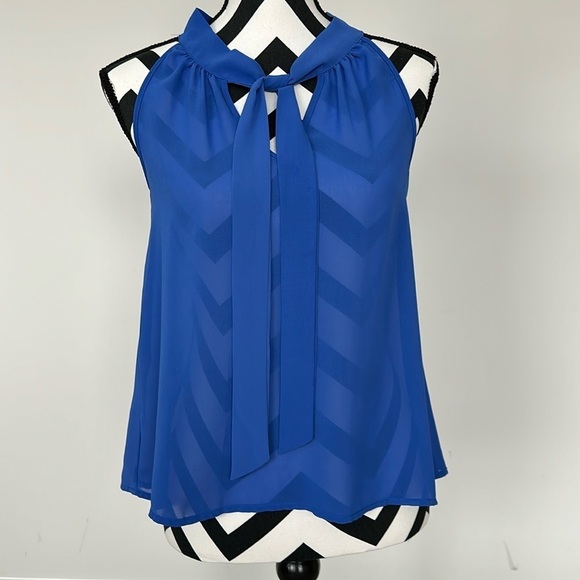 Rue 21 Sheer Blue Tank Top Sz S - Picture 1 of 6